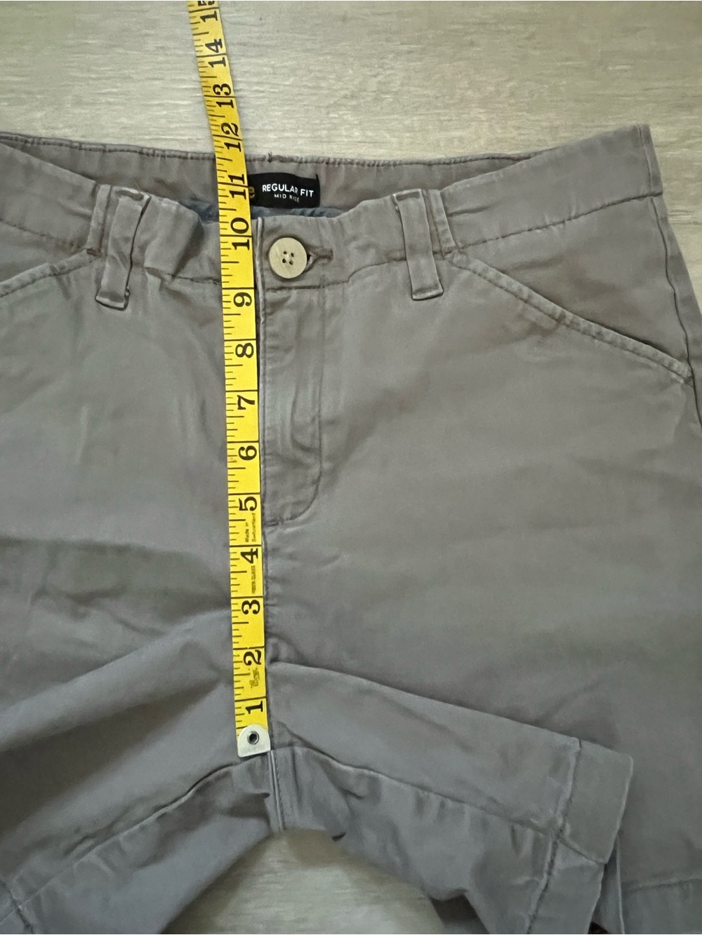 Lee Chino Bermuda Walkshort Women’s Midrise Grey Brown Khaki 12 Medium - Picture 5 of 7